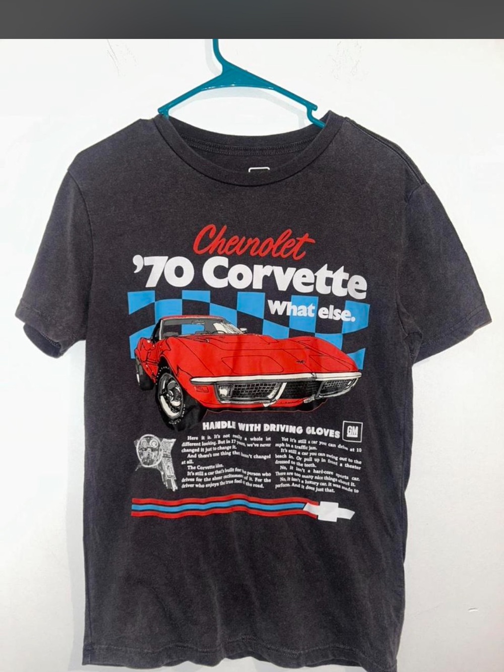 Hybrid Apparel GM Logo Tee - Charcoal with Red Accent